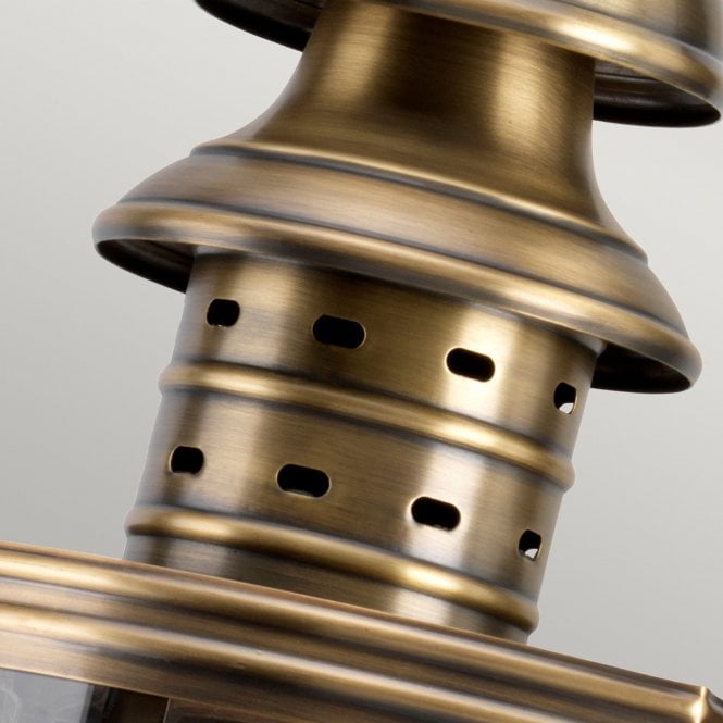 Downing Street Wall Lantern in a Brass finish