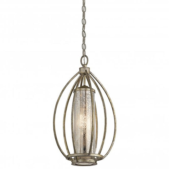 Rosalie 1 Light Pendant Sterling Gold