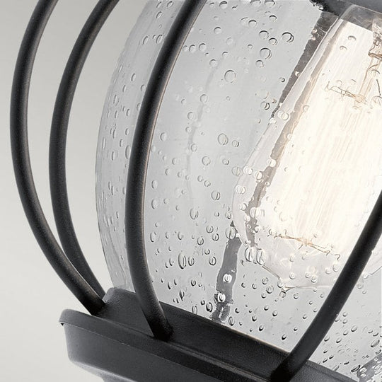 Vandalia 1 Light Wall Lantern Textured Black