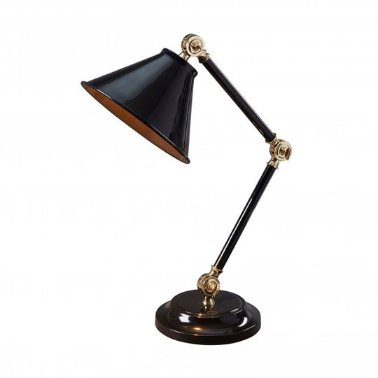 Provence Element 1 Light Mini Table Lamp - Black/Polished Brass