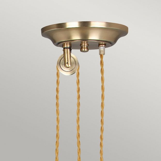 Provence 1 Light Rise and Fall Pendant - Aged Brass