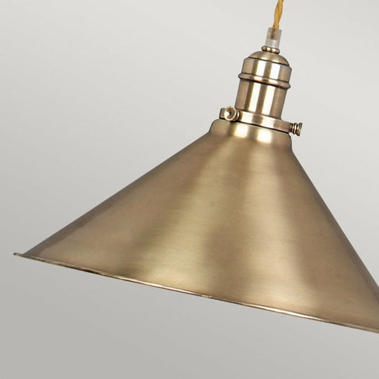 Provence 1 Light Rise and Fall Pendant - Aged Brass