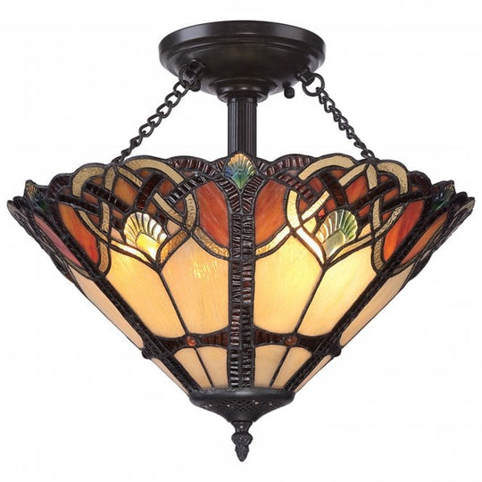 Cambridge 2 Light Large Semi Flush Mount Vintage Bronze