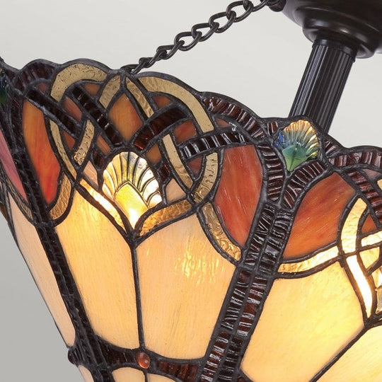 Cambridge 2 Light Large Semi Flush Mount Vintage Bronze