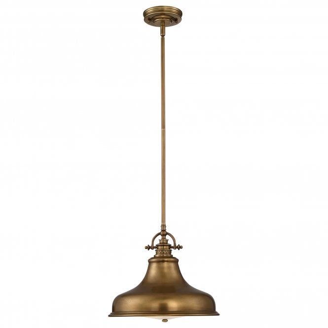 Emery 1 Light Medium Pendant - Weathered Brass