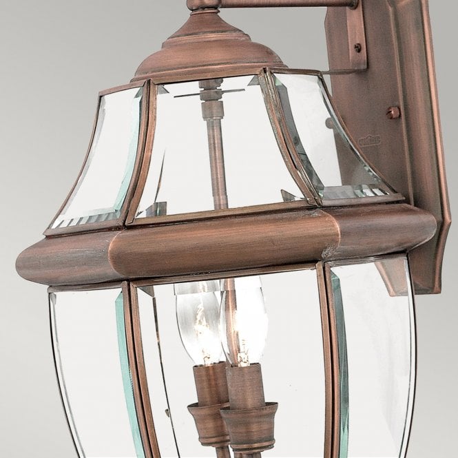 Newbury 2 Light Large Wall Lantern - Aged Copper