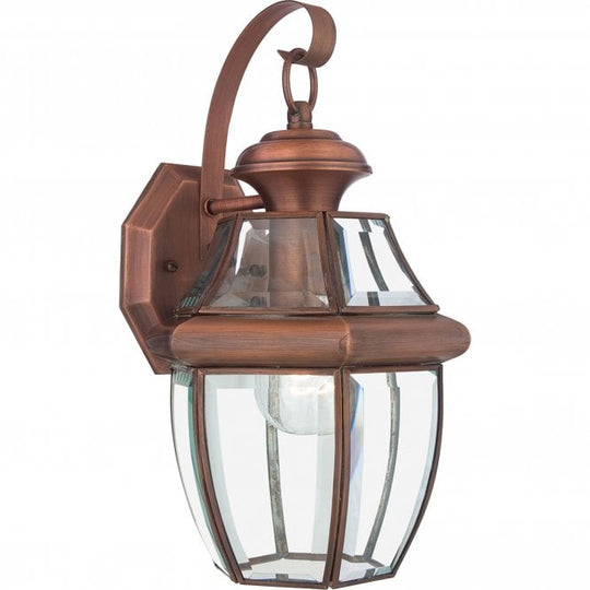 Newbury 1 Light Medium Wall Lantern - Aged Copper