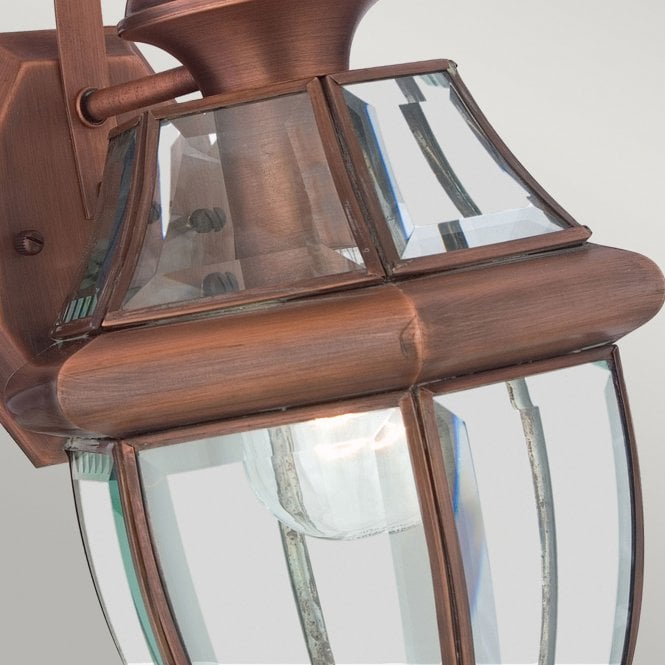 Newbury 1 Light Medium Wall Lantern - Aged Copper