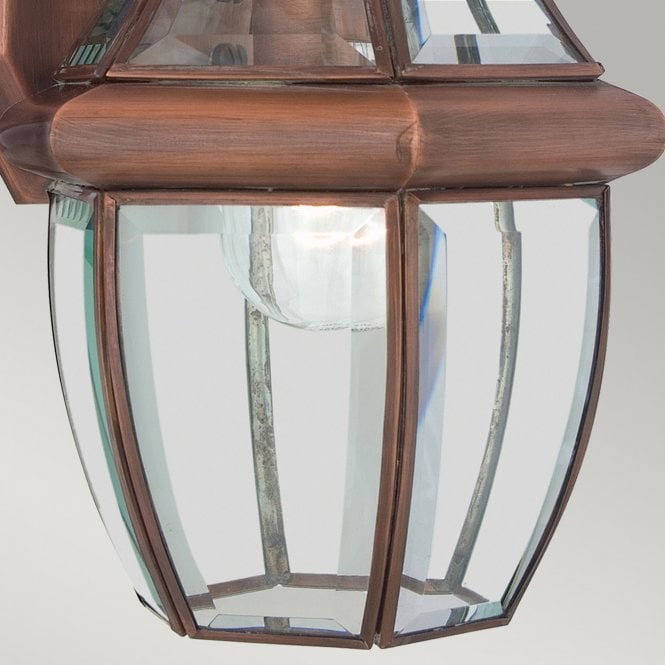 Newbury 1 Light Medium Wall Lantern - Aged Copper
