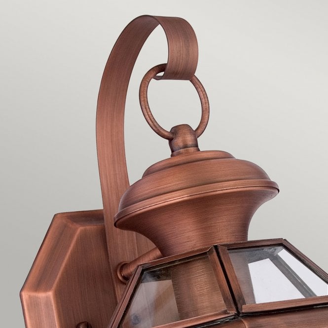 Newbury 1 Light Small Wall Lantern - Aged Copper