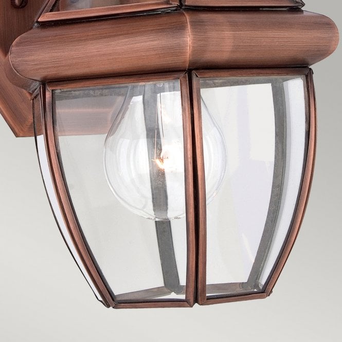 Newbury 1 Light Small Wall Lantern - Aged Copper