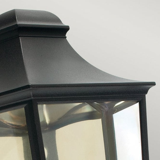 Turin 1 Light Half Lantern - Black