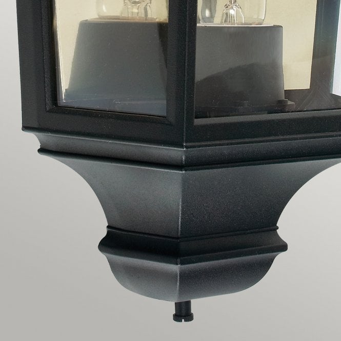 Turin 1 Light Half Lantern - Black