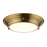 Welland 1 Light Mini LED Flush Light - Aged Brass