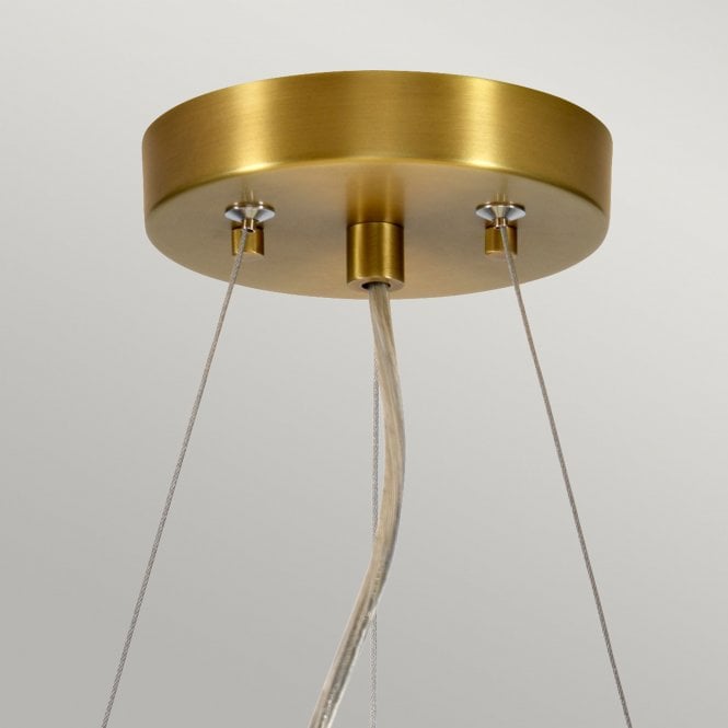 Pearce 14" Pendant with Aged Brass Ceiling Pan