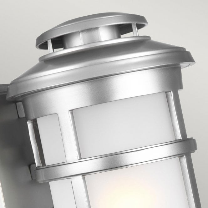 Newport 1 Light Wall Lantern Painted Brushed Steel