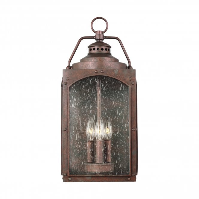 Randhurst 3 Light Large Wall Lantern Copper Oxide