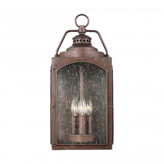 Randhurst 3 Light Large Wall Lantern Copper Oxide