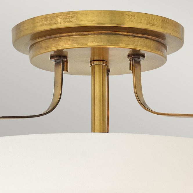 Harper Small Semi-Flush - Heritage Brass