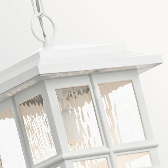 Beacon Square 1 Light Chain Lantern White