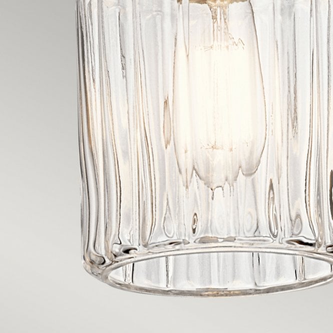 Riviera 1 Light Pendant Brushed Nickel