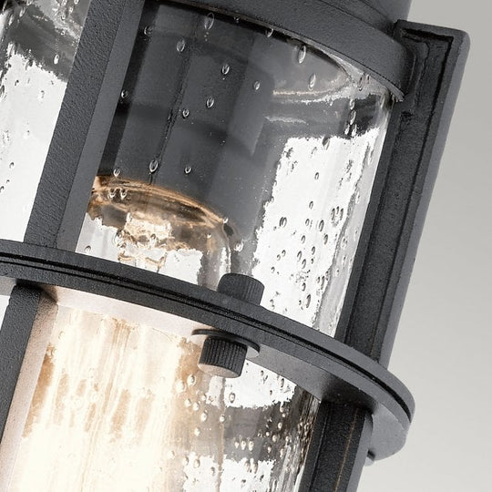 Suri 1 Light Porch / Pedestal Lantern Textured Black