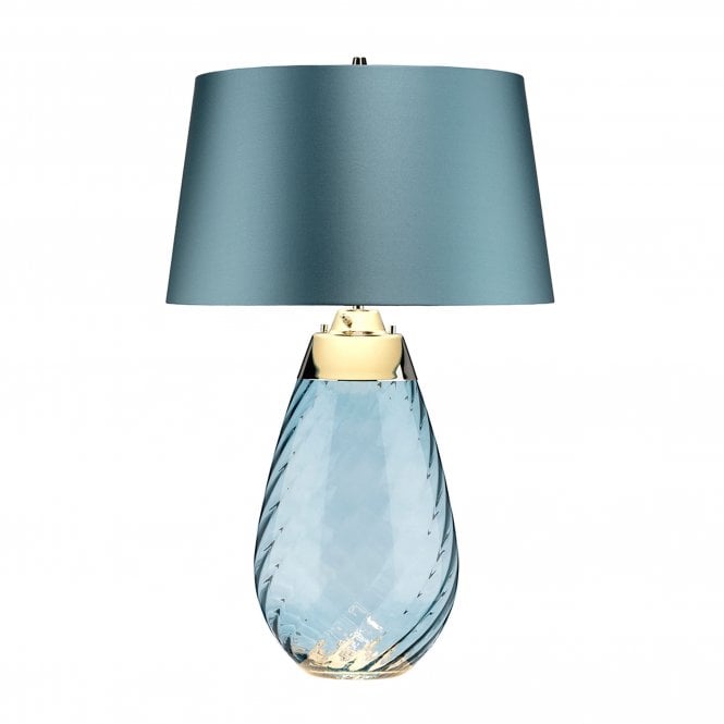 Lena 2 Light Large Blue Table Lamp
