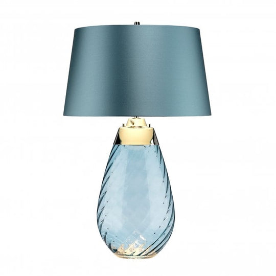 Lena 2 Light Large Blue Table Lamp