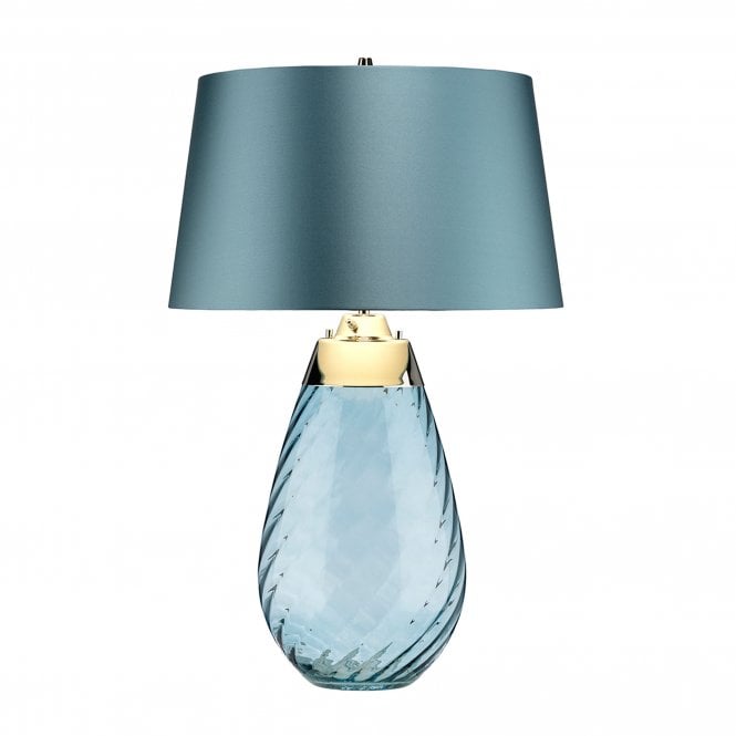 Lena 2 Light Large Blue Table Lamp