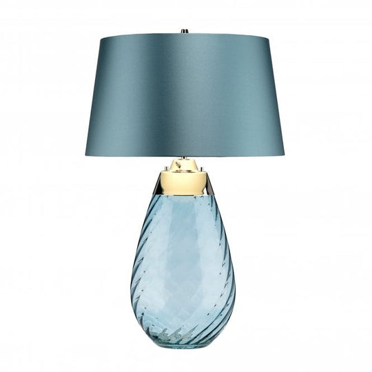 Lena 2 Light Large Blue Table Lamp