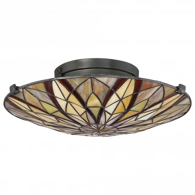 Victory Tiffany Semi-Flush Valiant Bronze