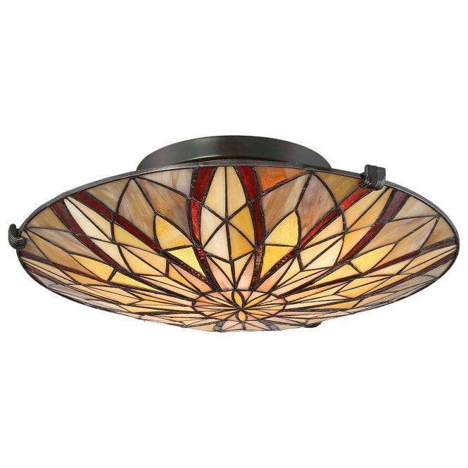 Victory Tiffany Semi-Flush Valiant Bronze
