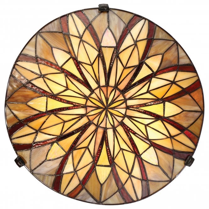 Victory Tiffany Semi-Flush Valiant Bronze