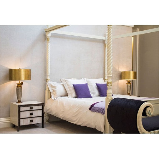 Bienville Table Lamp Silver/Gold and Brown