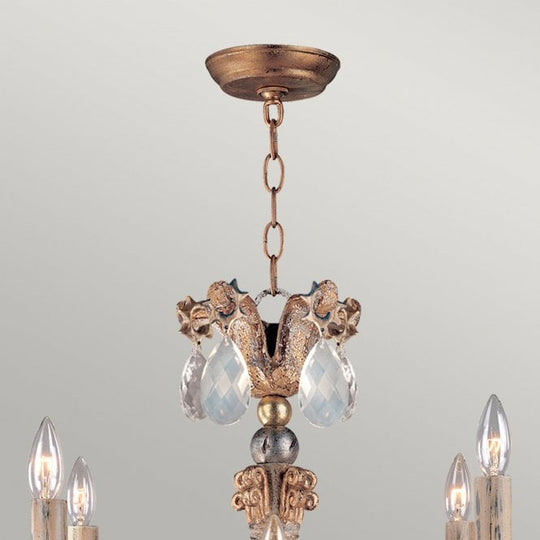 Mignon 8Lt Chandelier Gold and Silver