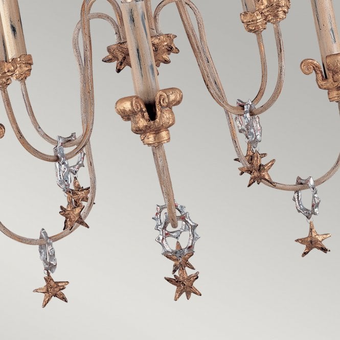 Mignon 8Lt Chandelier Gold and Silver