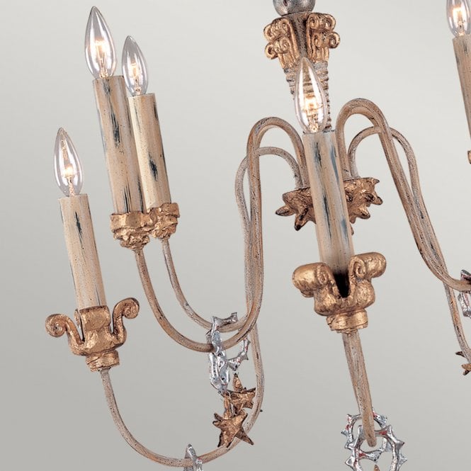 Mignon 8Lt Chandelier Gold and Silver