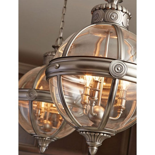 Adams 3 Light Pendant Chandelier in an antique nickel finish