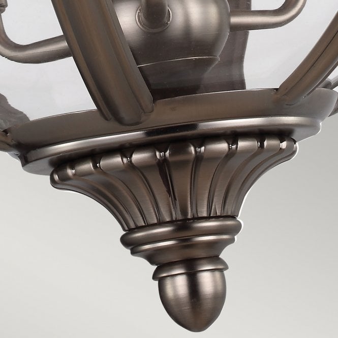 Adams 3 Light Pendant Chandelier in an antique nickel finish