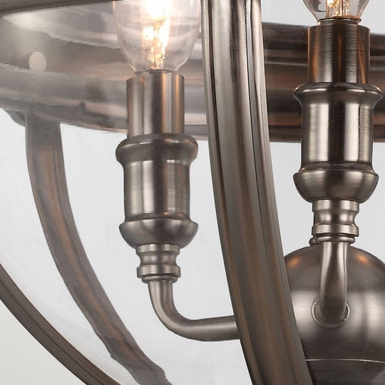 Adams 3 Light Pendant Chandelier in an antique nickel finish