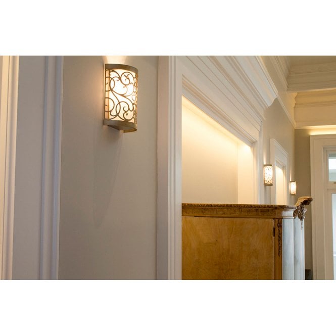 Arabesque Wall Light with Silver Leaf Patina finish