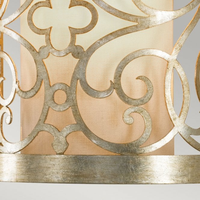 Arabesque Wall Light with Silver Leaf Patina finish