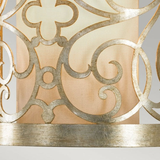 Arabesque Wall Light with Silver Leaf Patina finish