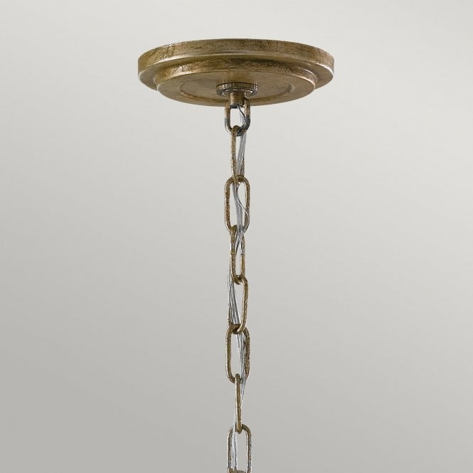 Argento Pendant Light with a Oxidized Silver Leaf finish