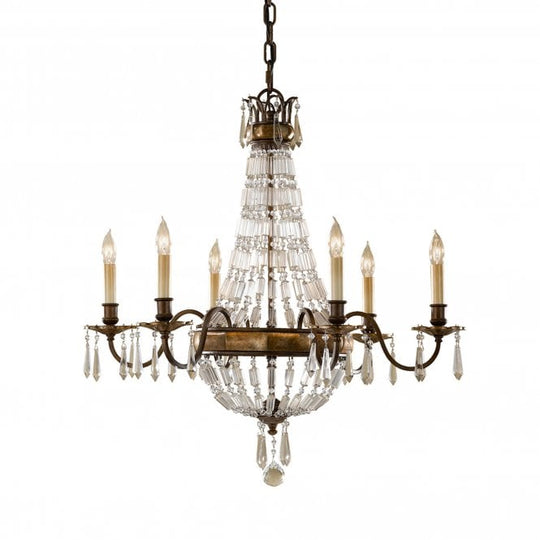 Bellini 6 Light Chandelier Oxidized Bronze and British Bronze finish
