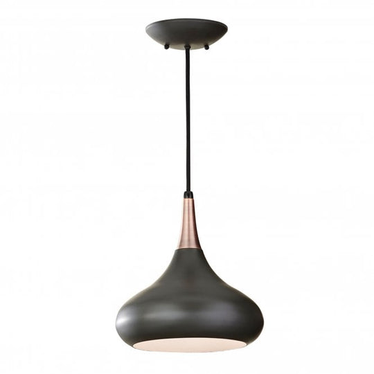 Beso 1 Light Pendant with a dark bronze finish