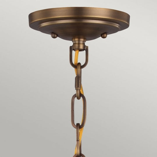 Cadence Mini Pendant Dark Antique Brass and Matte Black finish