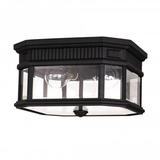 Cotswold Lane Flush Ceiling Mounted light in a black finish