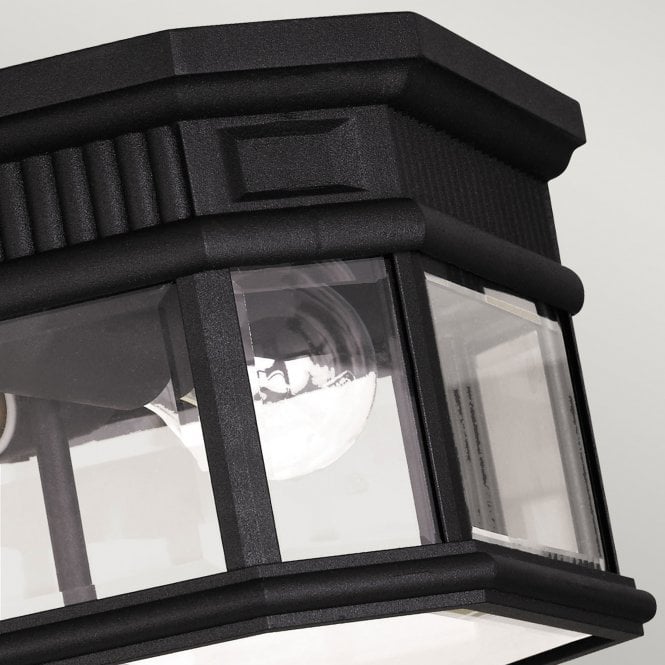 Cotswold Lane Flush Ceiling Mounted light in a black finish