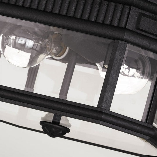 Cotswold Lane Flush Ceiling Mounted light in a black finish